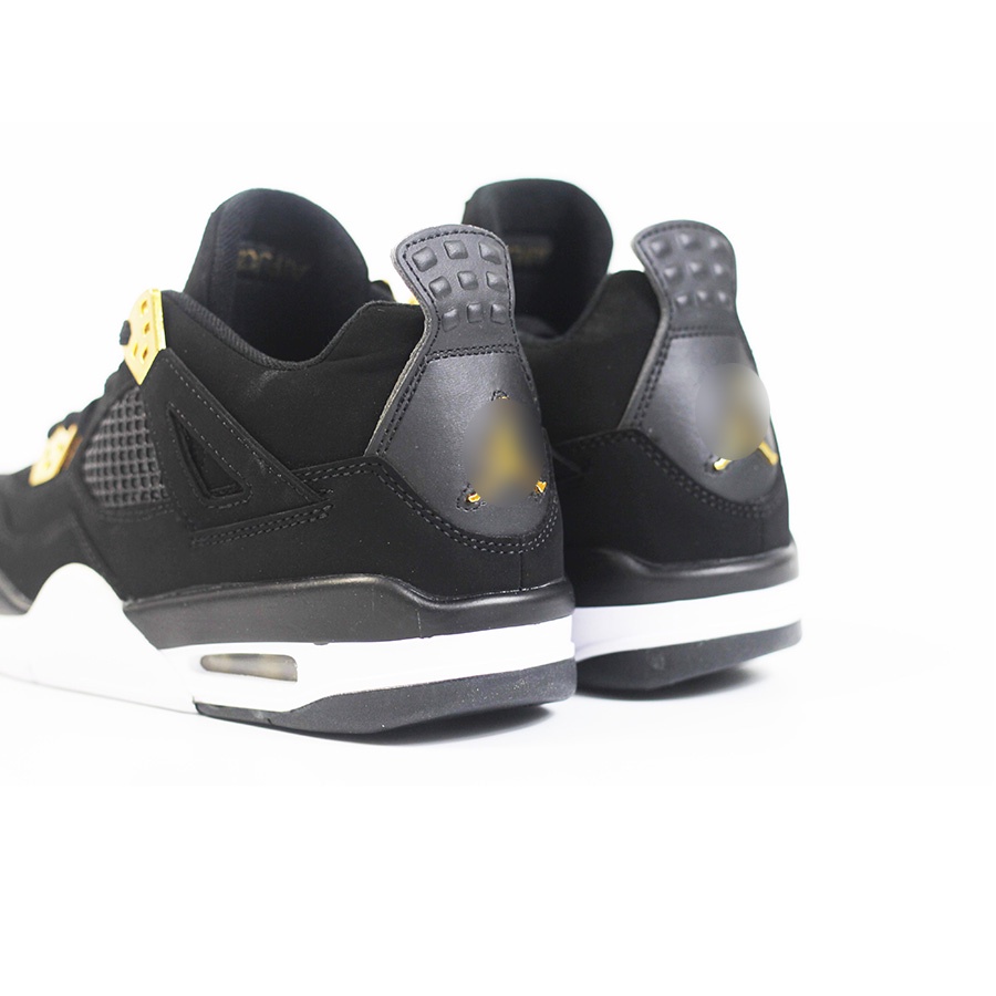 Giày thể thao cổ cao Jordan 4 nam nữ màu đen trắng royalty, Giày bóng rổ đẹp giá rẻ, Sneaker cao cổ retro black