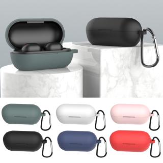 Vỏ bảo vệ hộp sạc tai nghe Bluetooth Haylou Gt1 làm bằng silicone chống mất kèm móc khóa
