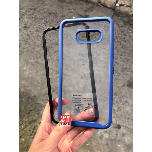 ỐP LƯNG CHỐNG SỐC 2 LỚP LG G8X/ V50S DÀY DẶN, MẶT LƯNG TRONG, VIỀN MÀU