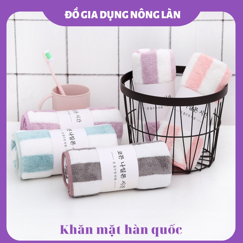 khăn mặt hàn quốc cotton NL Shop, khăn mặt lông cừu cao cấp siêu thấm nước