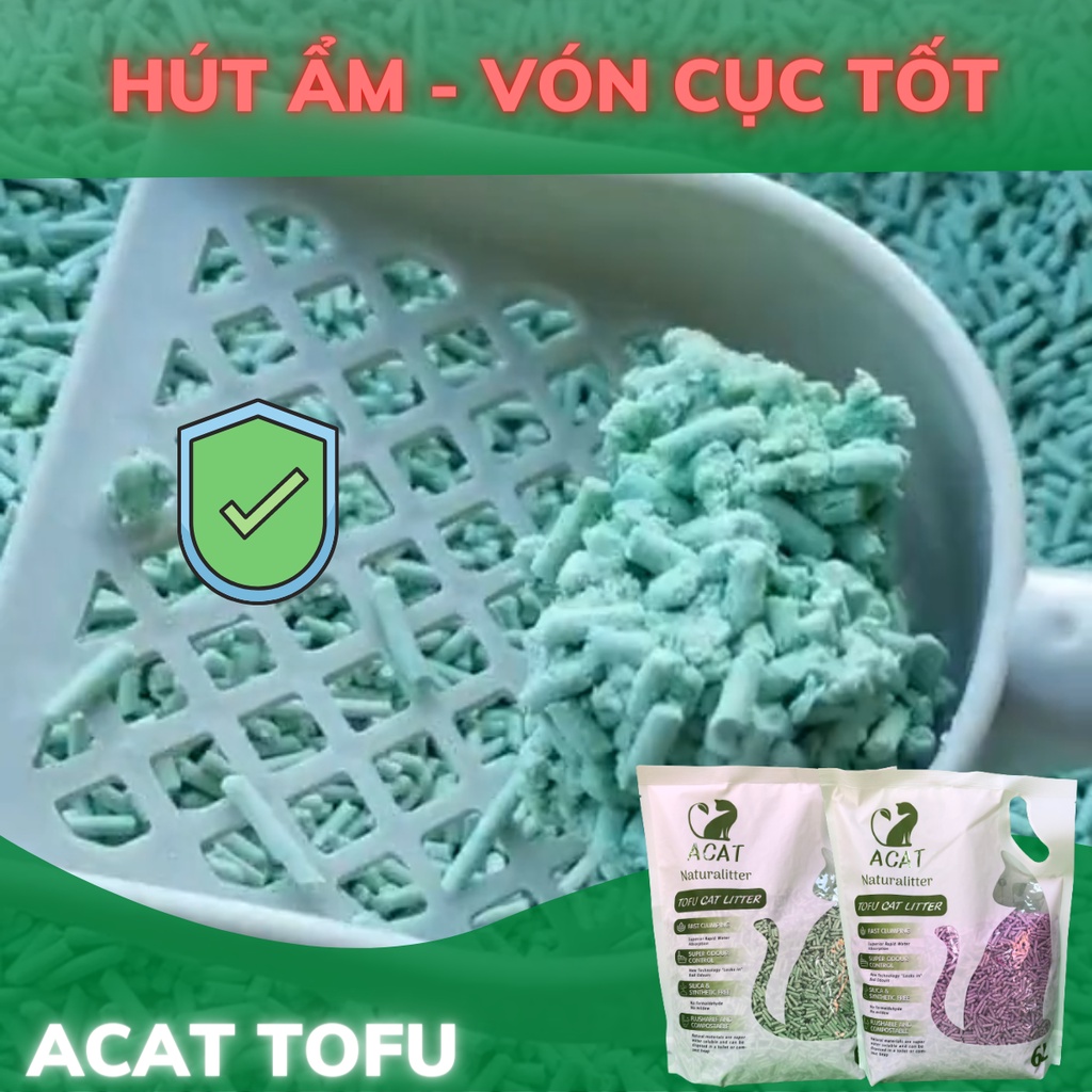 2 túi cát đậu nành ACAT TOFU 6L tặng pate