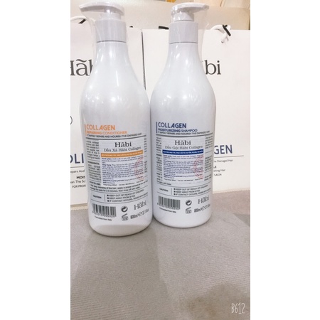 Dầu gội xả Habi collagen phục hồi tóc hư tổn hương thơm mềm mượt