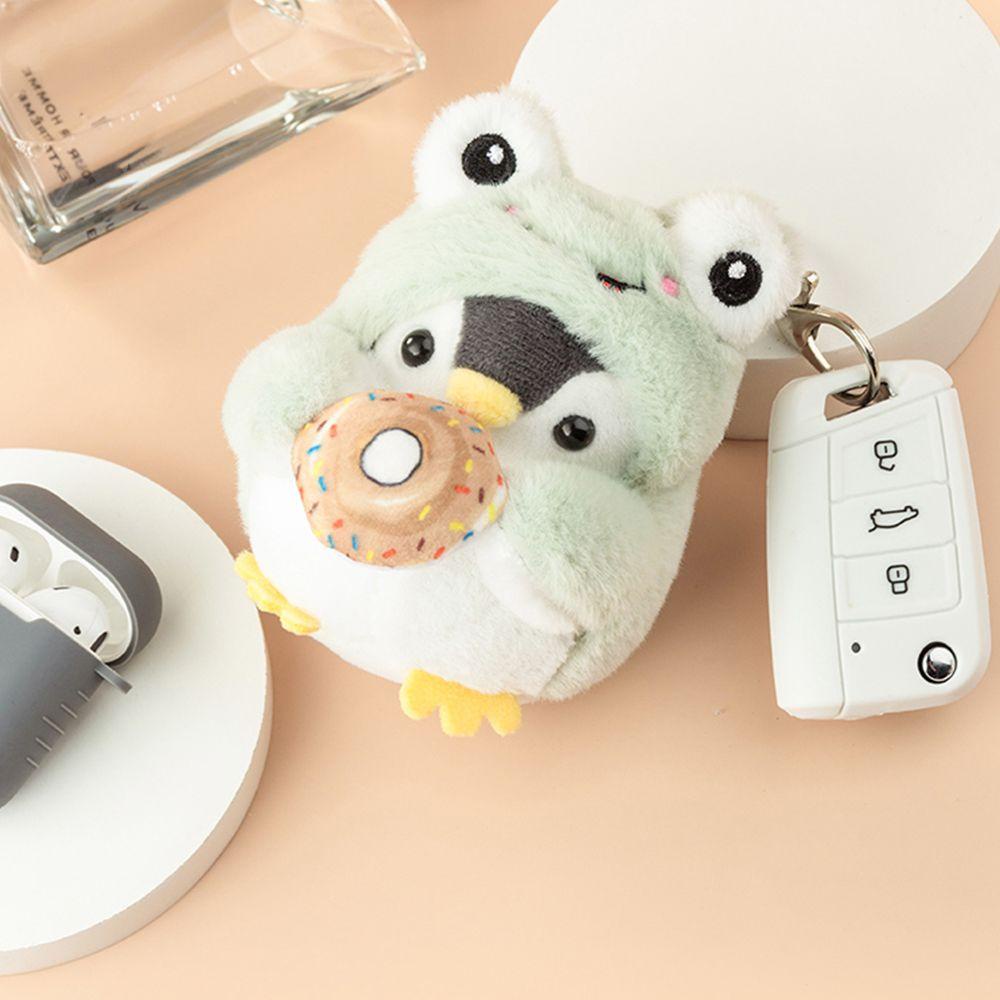 Móc Khóa Hình Chim Cánh Cụt Nhồi Bông Đáng Yêu Giá Đỡ