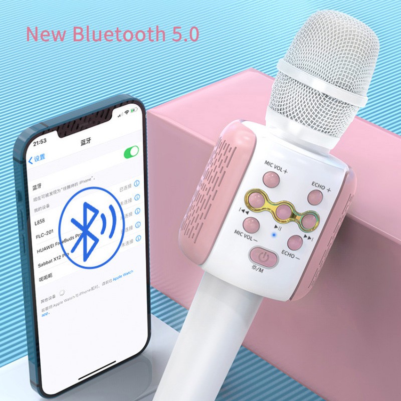 [Mã ELHACE giảm 4% đơn 300K] Micro Kiêm Loa Bluetooth Cầm Tay Hát Karaoke L858