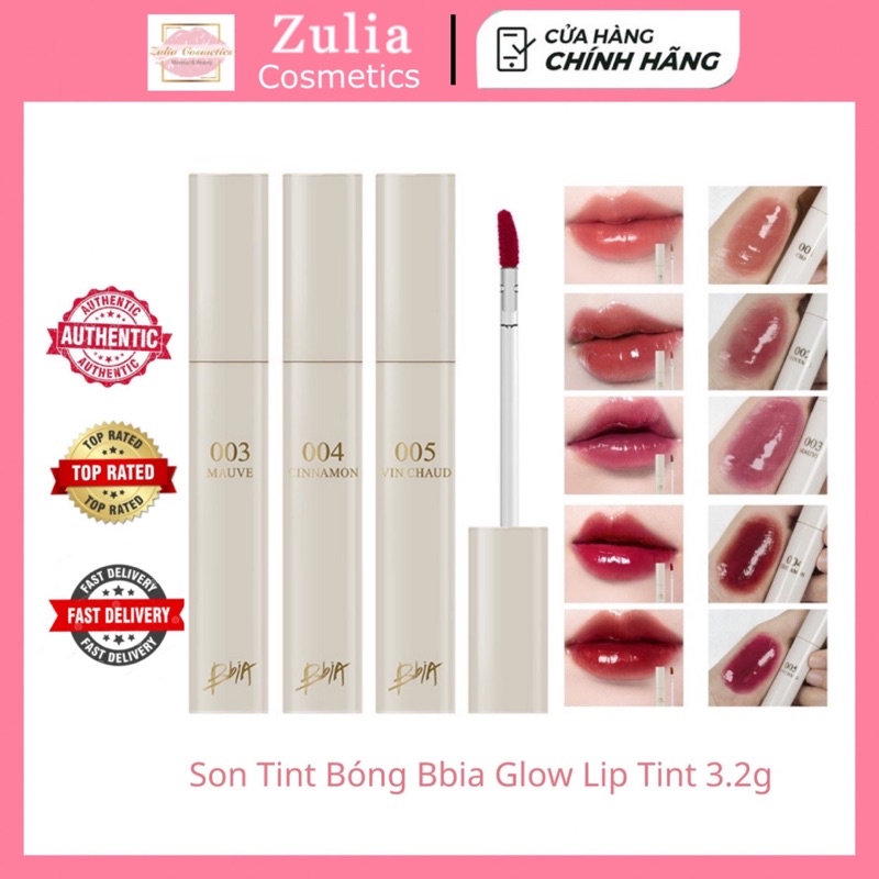 FREE SHIP Son Tint Bóng Bbia Glow Lips tint