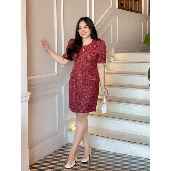 Đầm Tweed Bigsize thiết kế cao cấp