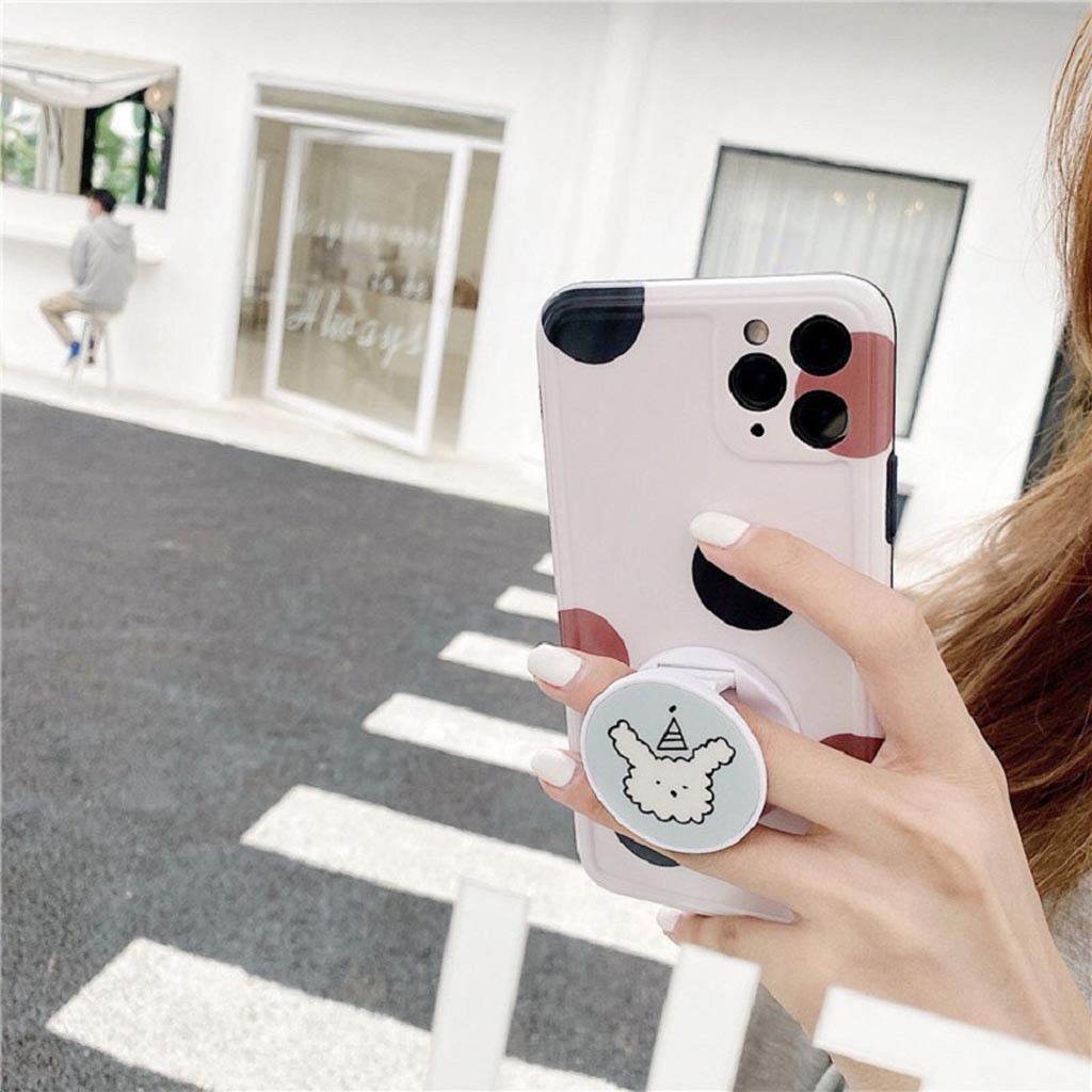 Ốp Lưng Iphone Cao Cấp Full Viền Chấm Bi 3 Màu Kèm Pop Dành Cho Tất Cả Dòng Iphone từ 6 đến 11promax | BigBuy360 - bigbuy360.vn