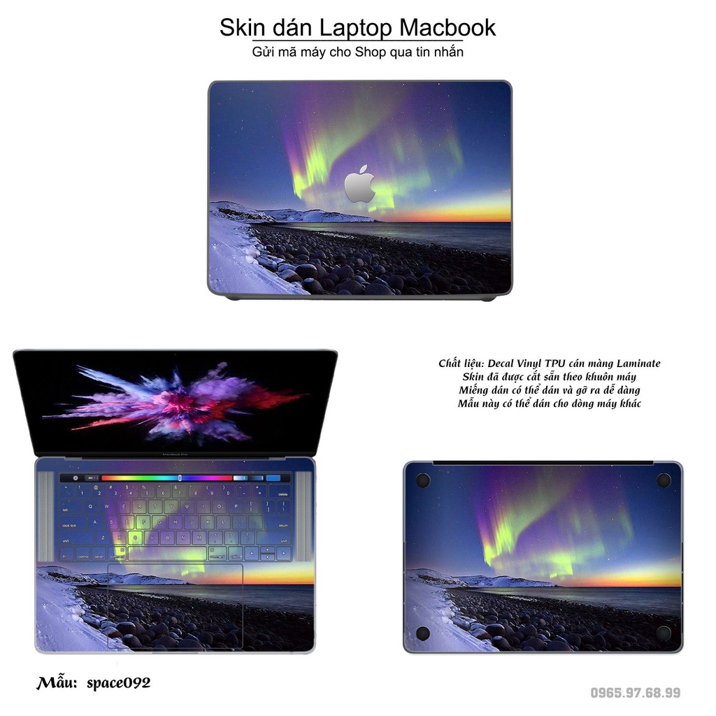 Skin dán Macbook mẫu không gian (đã cắt sẵn, inbox mã máy cho shop)