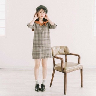 Đầm Thủy thủ caro