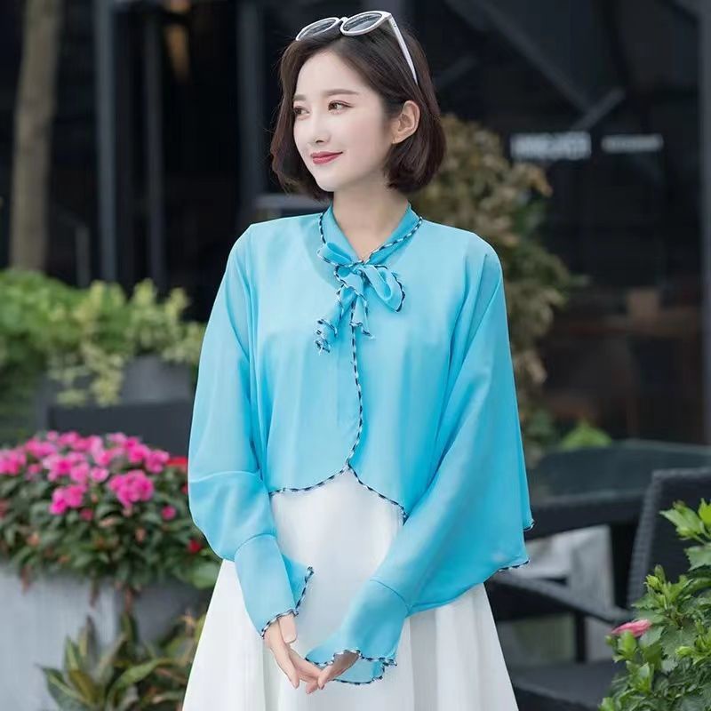 Áo Choàng Mỏng Chống Nắng Chống Tia Cực Tím Hình Lá Sen Thời Trang Đi Biển Mùa Hè