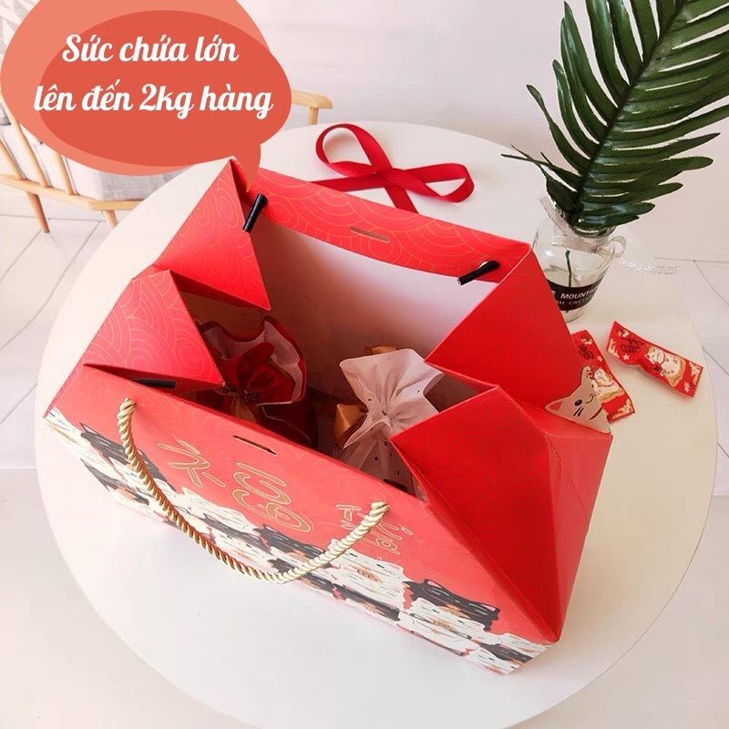 Túi Giấy Đựng Quà Tết ❤️ FREESHIP❤️ Hình Mèo Thần Tài Chất Liệu Giấy Cao Cấp May Mắn Tài Lộc ❤️  MoMoMart