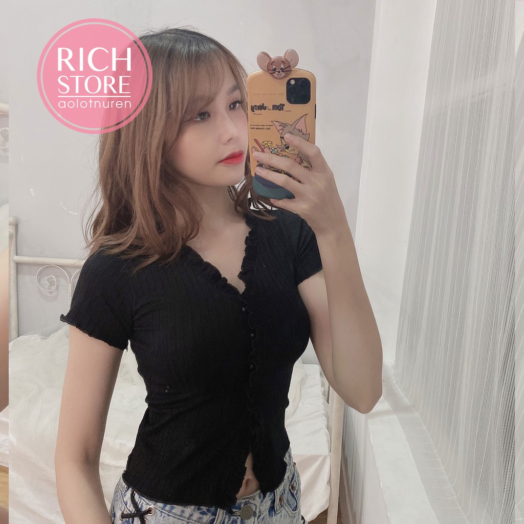 Áo croptop Jennie 4 màu RICH STORE CRT70