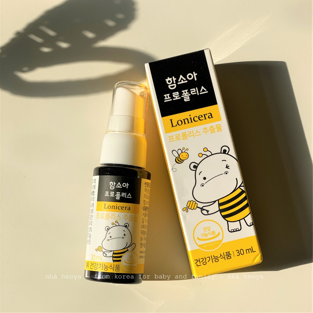 &lt;HSD 3/2024&gt; XỊT KEO ONG VÀNG HAMSOA LONICERA PROPOLIS HÀN QUỐC