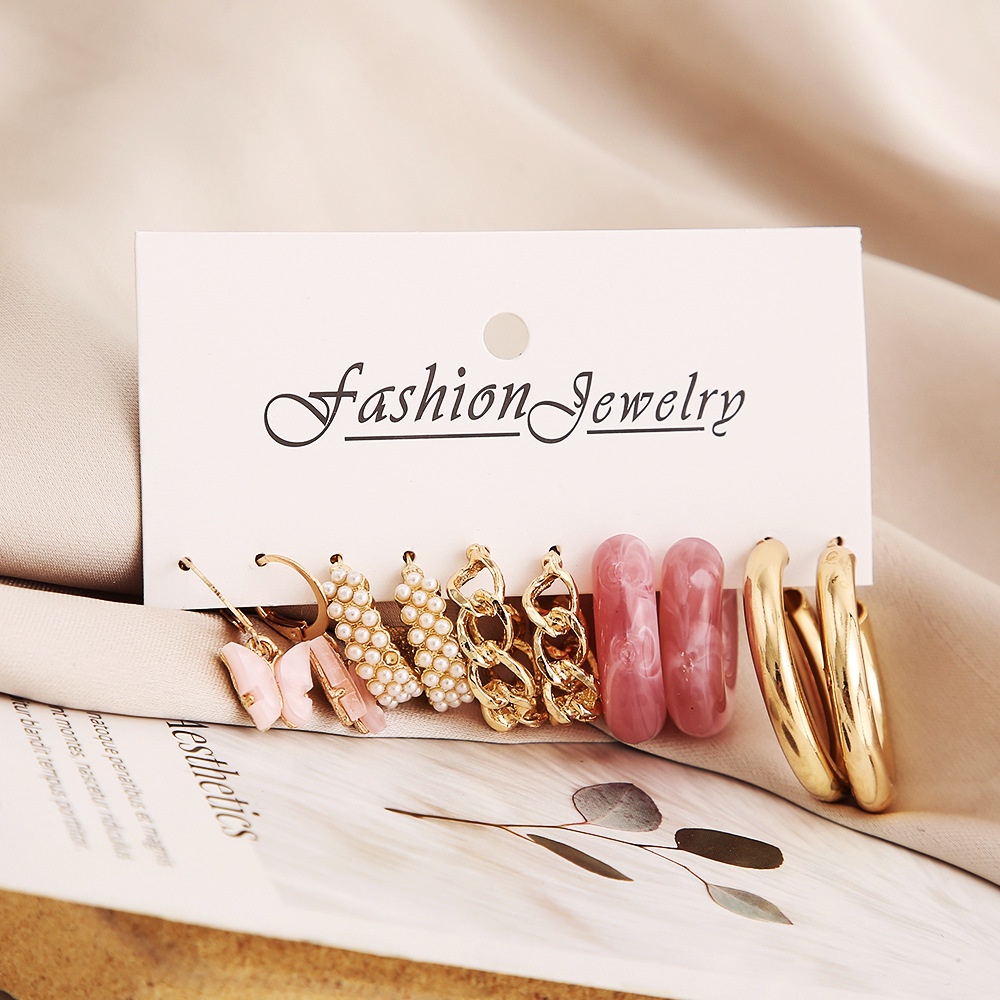 Bộ khuyên tai RINHOO đính ngọc trai nhân tạo thời trang cho nữ nhiều kiểu dáng lựa chọn