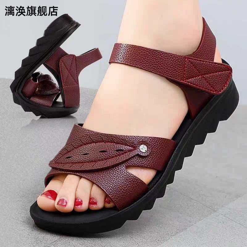 Sandal họa tiết lá mẫu mới chất liệu mềm đi êm chân , hàng chuẩn cao cấp loại 1