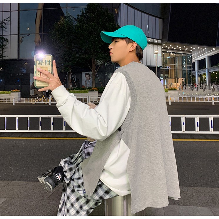 Áo gile unisex MISUDO form rộng Basic len nam nữ oversize phong cách kiểu ulzzang mix áo phông Áo gile unisex không tay