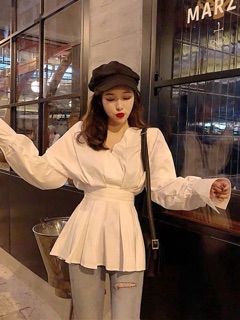 Áo sơ mi trắng chiết eo ❤️