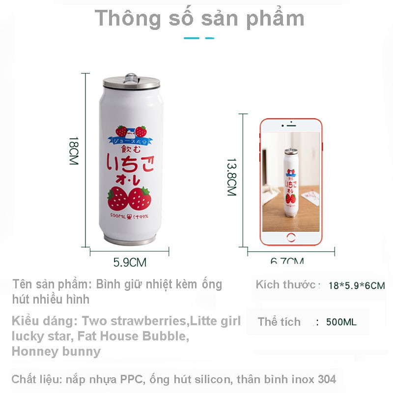 Bình Giữ Nhiệt Minimus Phong Cách Nhật Bản Nhiều Hình Cute, Chất Liệu Thân Thiện Môi Trường | BigBuy360 - bigbuy360.vn