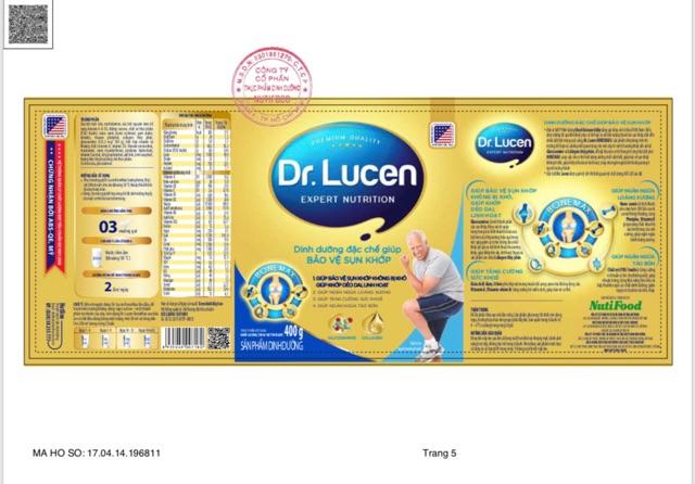 [Mã GROSALEHOT giảm 8% đơn 250K] Sữa Dr. Lucen BoneMax giúp bảo vệ sụn khớp loại 900g