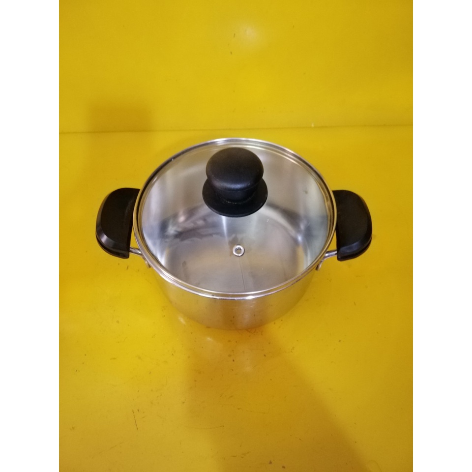 Nồi inox nội địa Nhật, size 18cm, cao 10cm (mã 655KT), Không dùng từ