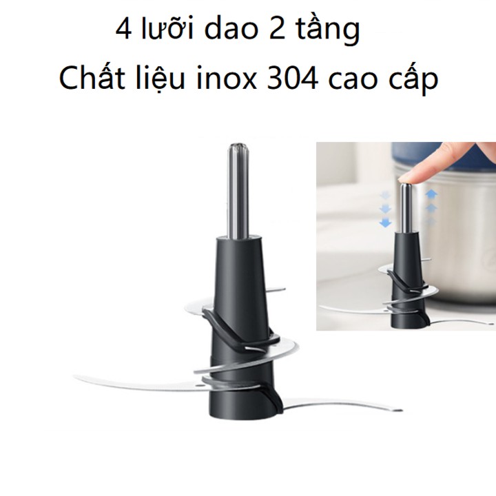 Máy xay thịt và bóc tỏi tích hợp 3 cối inox 304 Morphy Richards MR9401 - Công suất 350W - BẢO HÀNH 12 THÁNG