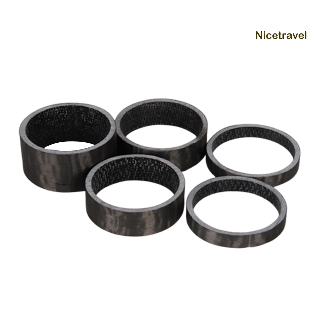 Set 5 Vòng Đệm Bằng Sợi Carbon 5mm / 10mm / 15mm Chuyên Dụng Cho Xe Đạp