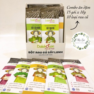 [DALAHOUSE] COMBO BỘT RAU ĂN DẶM 15 gói 10g