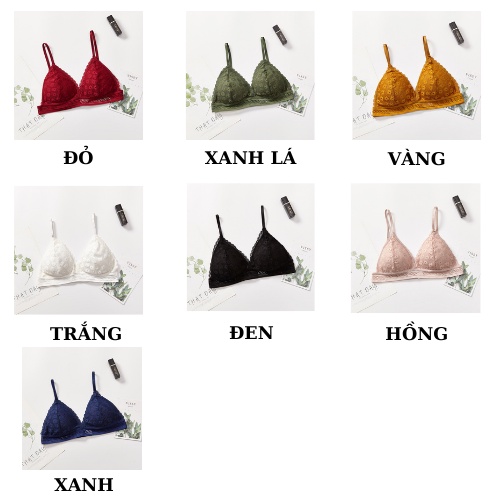 Áo Bra 2 Dây Ren Hoa Nhí - Áo Ngực Không Gọng Mút Mỏng Siêu Xinh AMYBRA B7156