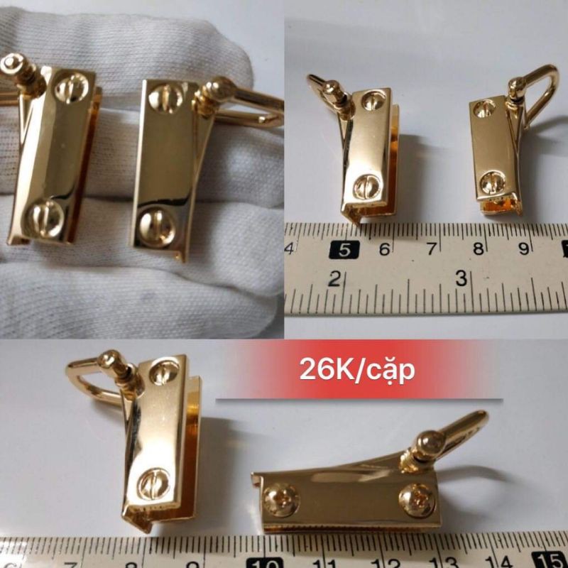 Kẹp hong túi xách mạ vàng
