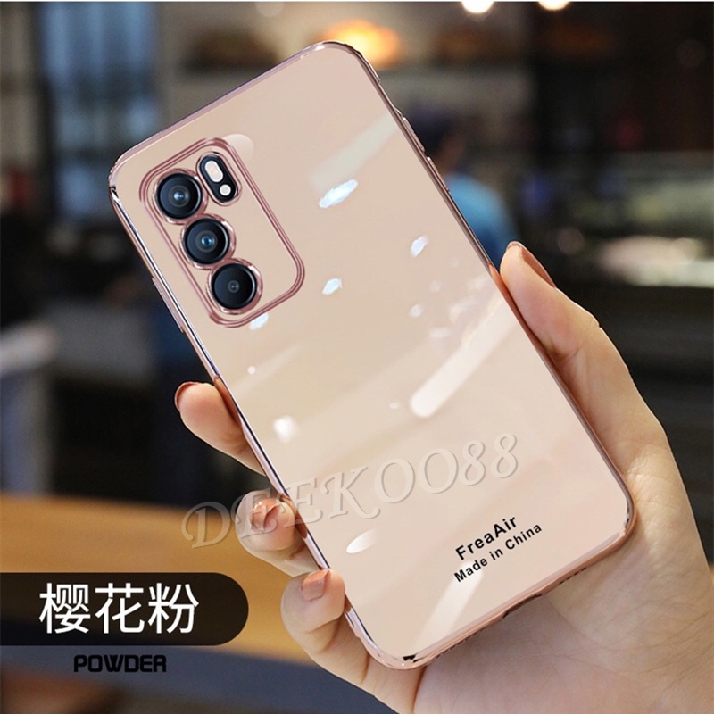 Ốp Điện Thoại Mềm Mạ Điện Sang Trọng Chống Rơi 2021 Cho OPPO Reno6 Z Reno 4 5 6 Pro 5F 5G