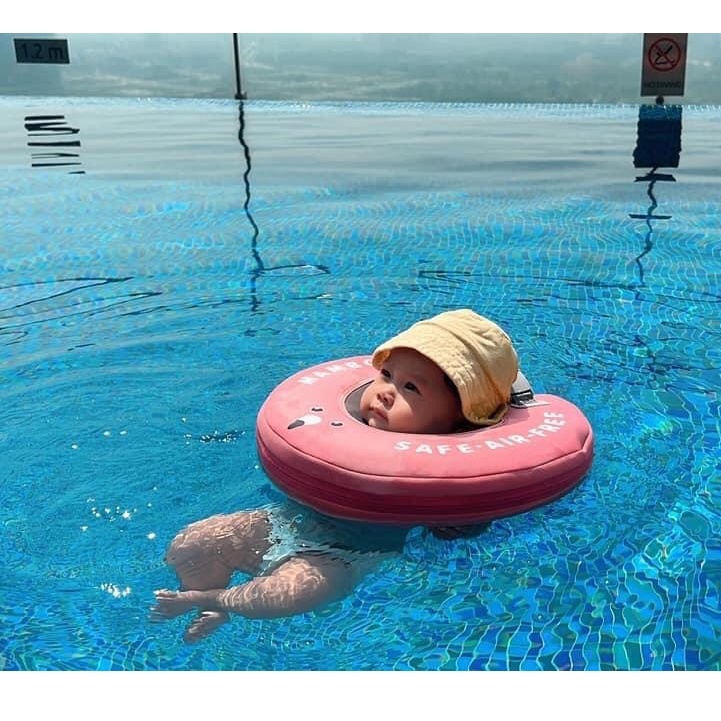 Phao bơi đỡ cổ Mambobaby Phao cổ không bơm hơi cho bé từ 0 đến 1 tuổi an toàn mềm mại thân thiện với làn da trẻ sơ sinh