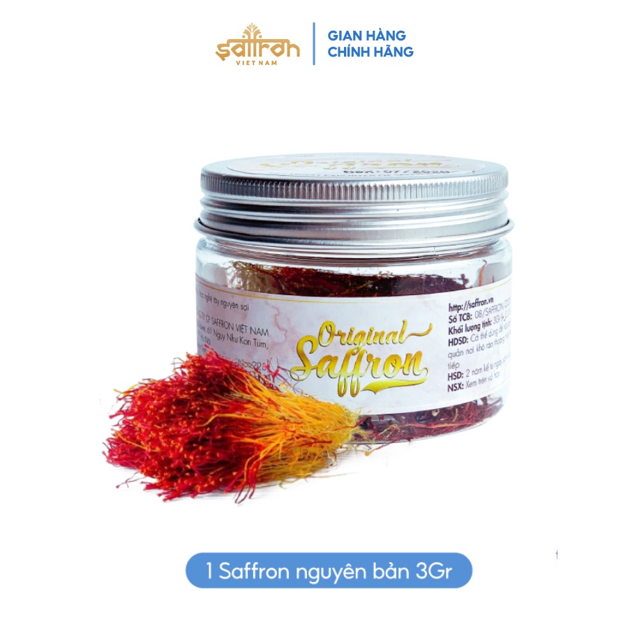 Nhụy hoa nghệ tây Saffron Fresh 3 Gram hộp thương hiệu Gohar Sa thumbnail