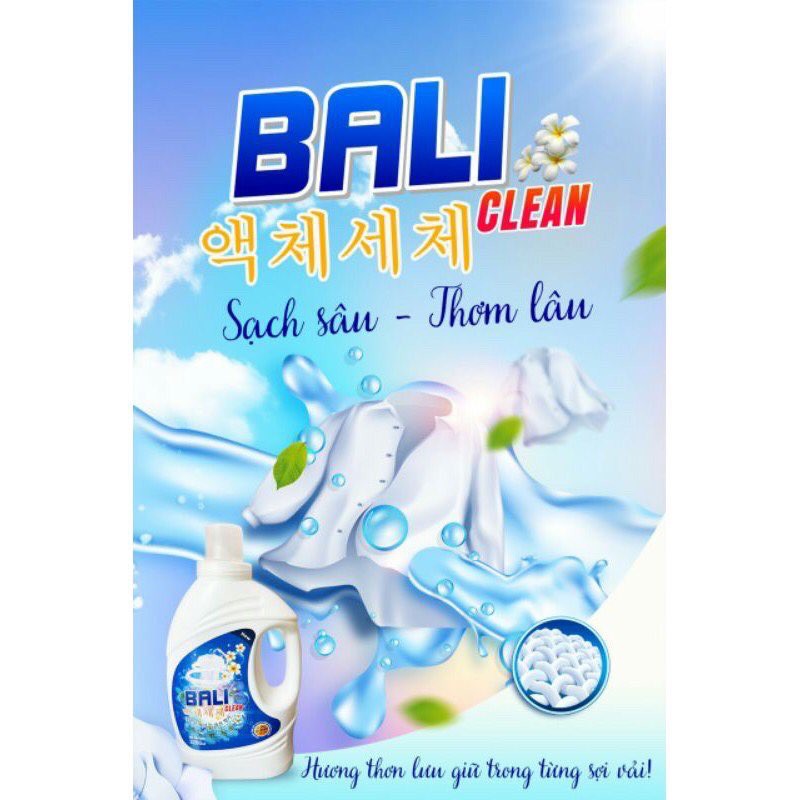 Nước giặt BALI CLEAN 6 in 1,Can 3,2 Lít Chính Hãng, Hàng Xịn