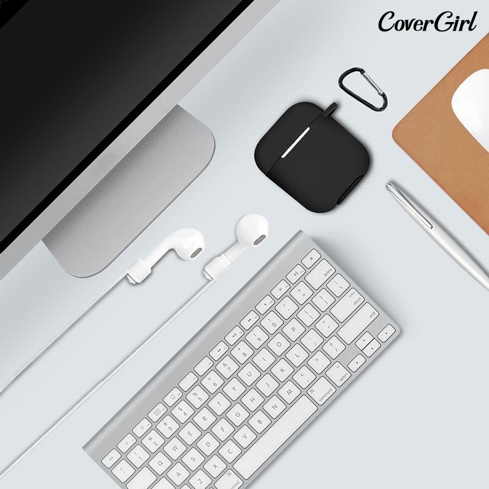 Vỏ Bảo Vệ Hộp Sạc Tai Nghe Airpods Bằng Silicon Màu Trơn Chống Bụi | BigBuy360 - bigbuy360.vn