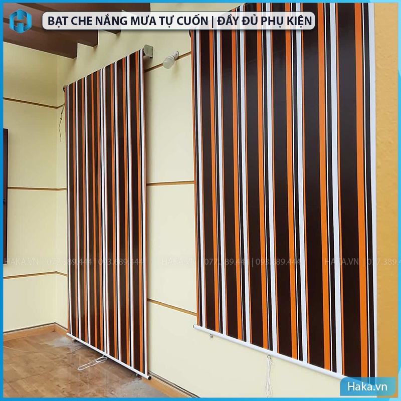 Bạt che nắng mưa tự cuốn giá rẻ, phụ kiện đầy đủ, che chắn nắng cho ban công, cửa sổ, hàng chính hãng thương hiệu Haka