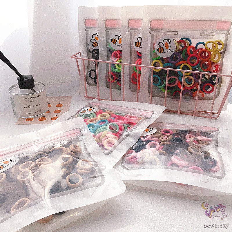 Dây Buộc Tóc Co Giãn Tốt Nhiều Màu Sắc Phong Cách Hàn Quốc Cho Bé Gái