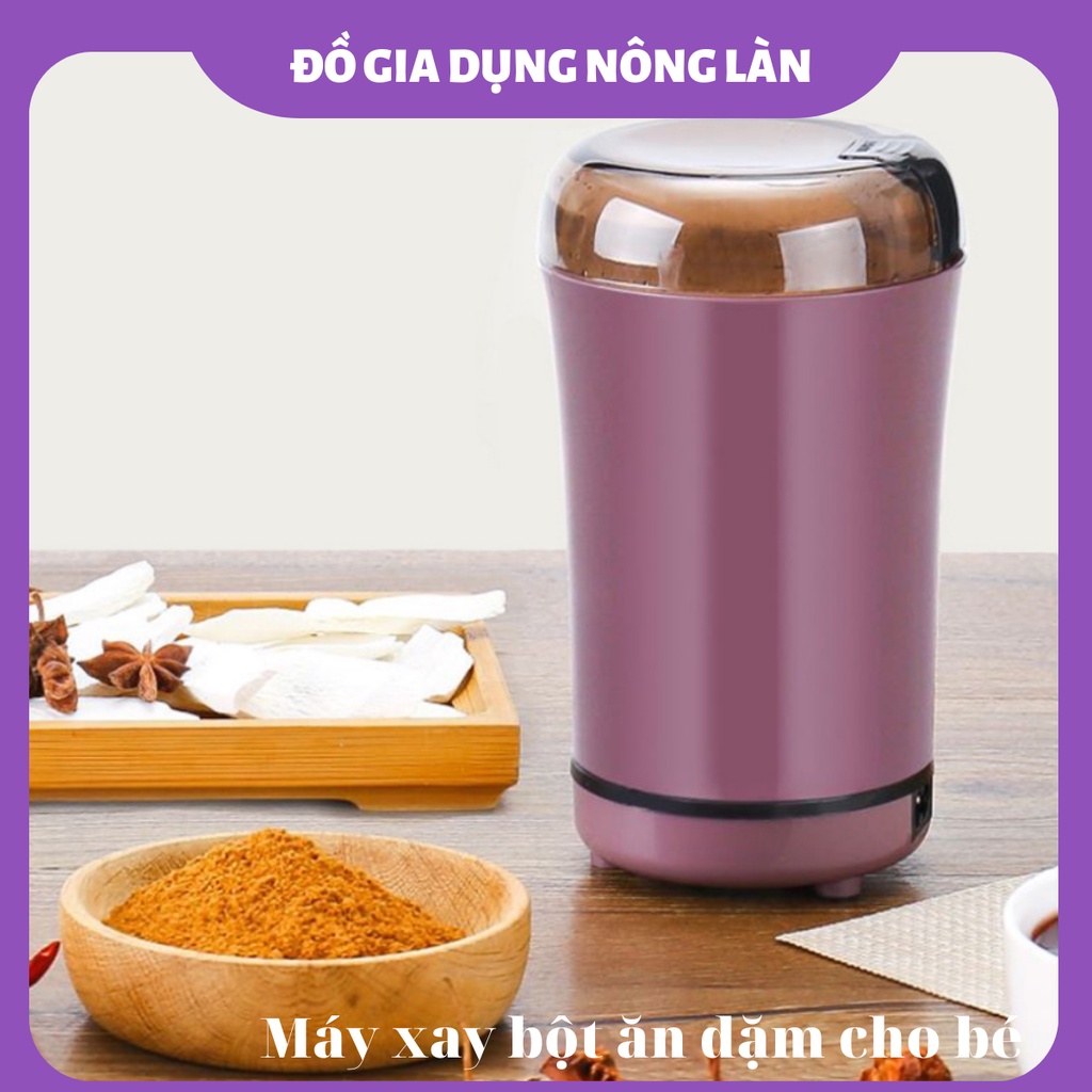 Máy xay ăn dặm mini cho bé xay bột xay cháo gạo đậu, máy xay thức ăn cho bé Nghiền Đồ Ăn Dặm Ngũ Cốc Hương Liệu Gia Vị