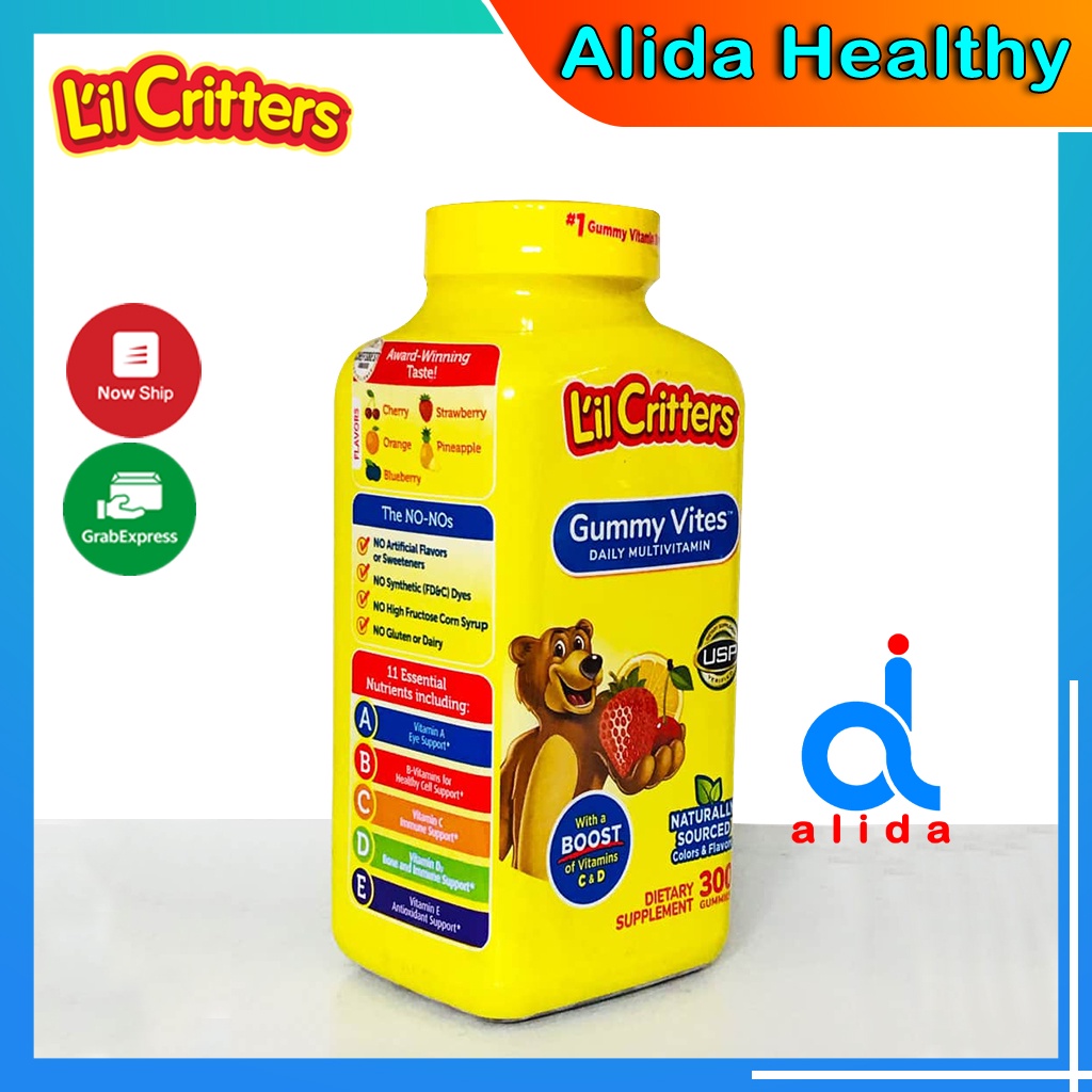 Kẹo dẻo Lil Critters Gummy Vites Multivitamin 300 viên - Kẹo dẻo gấu Vitamin tổng hợp cho bé [Freeship]