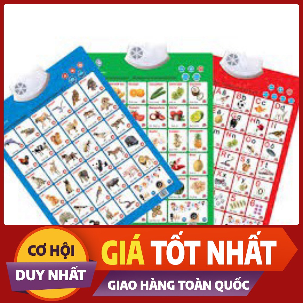 [GIẢM GIÁ SỐC]- Bảng chữ cái và số tự đọc phát âm dùng pin cho bé -[shop uy tín]