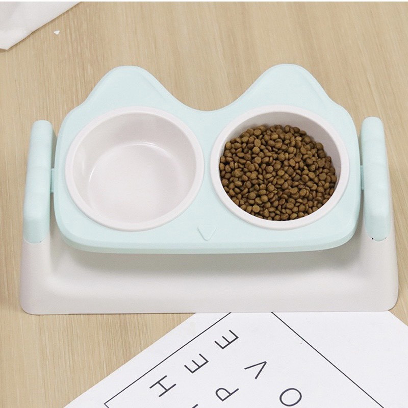 Bát ăn cho chó mèo điều chỉnh được độ nghiêng chống gù cho thú cưng - 4pets official