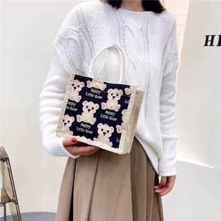[Mẫu 2022] Túi cói hình gấu cute