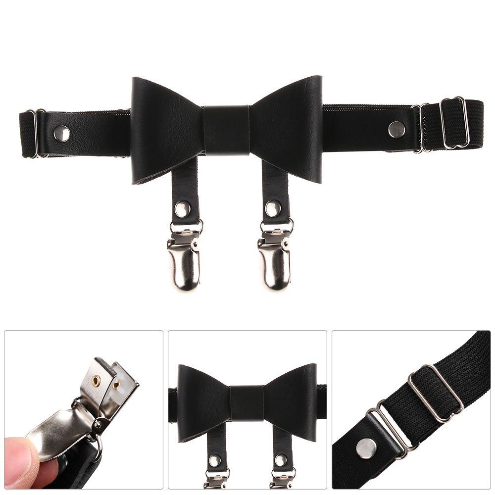 NEXTVN Dây Nịt Bít Tất Giả Da Đính Nơ Phong Cách Gothic