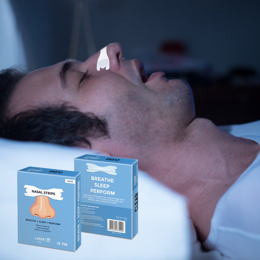 Hộp 30 Miếng Dán Mũi Chống Ngáy Trong Suốt Tiện Dụng