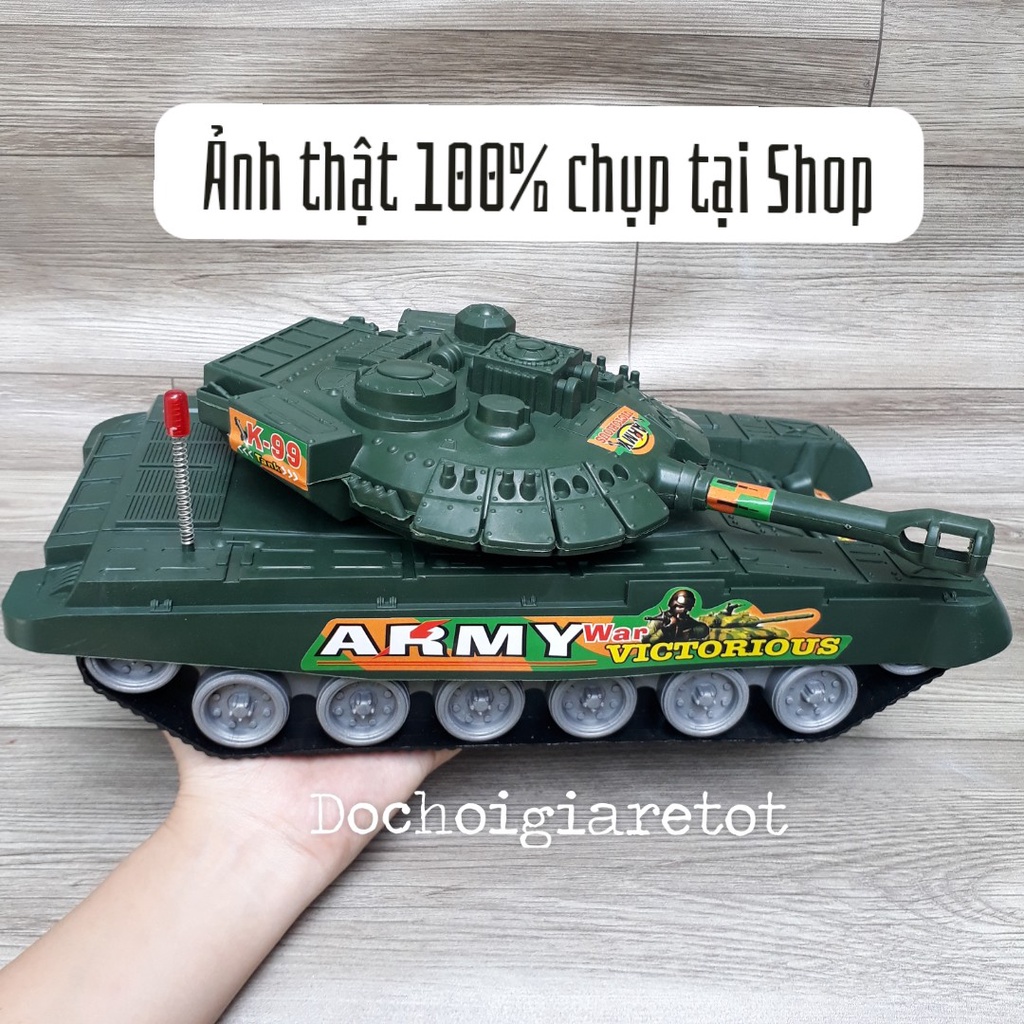 Đồ Chơi Xe Tăng Quân Sự Có Trớn Cỡ Lớn Cho Bé Con