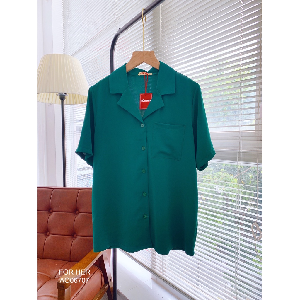 Áo FOR HER cổ đăng tông tay ngắn AO0670