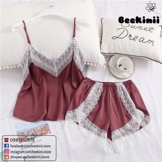 Bộ Ngủ Lụa Nhiều Màu - Đồ Ngủ Lụa 4 Màu