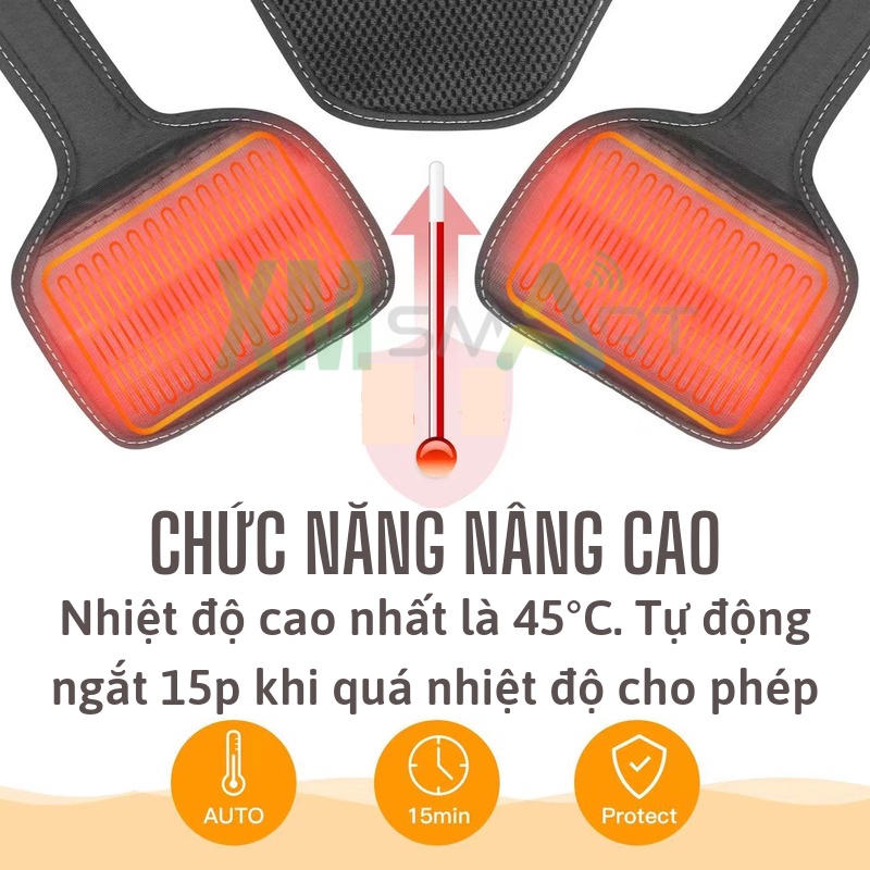 ĐAI SƯỞI ẤM cho Áo Khoác ÁO SƯỞI . sử dụng điện từ pin dự phòng, Có điều chỉnh nhiệt độ SMART_STORE