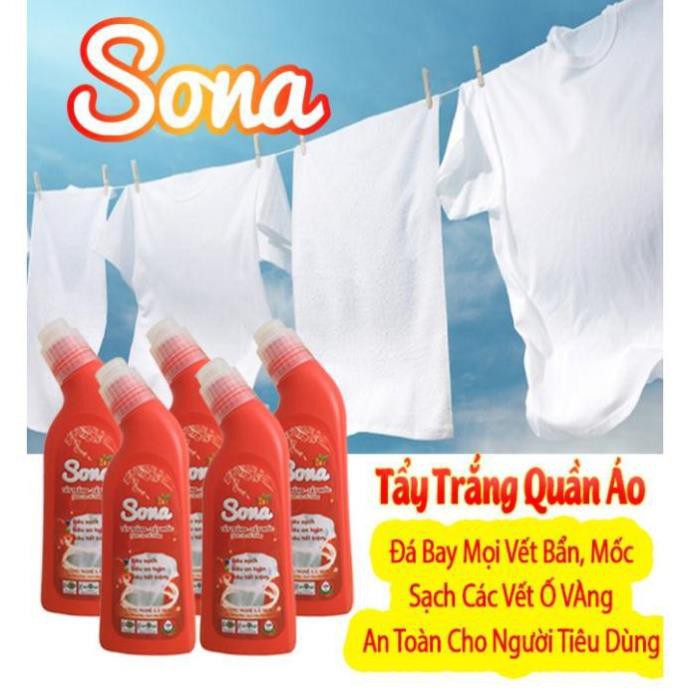 Tẩy Trắng Tẩy Mốc Quần Áo SoNa 280ml Không Phai Màu Không Chất Độc Hại Phù Hợp Cho Cả Đồ Trẻ Nhỏ