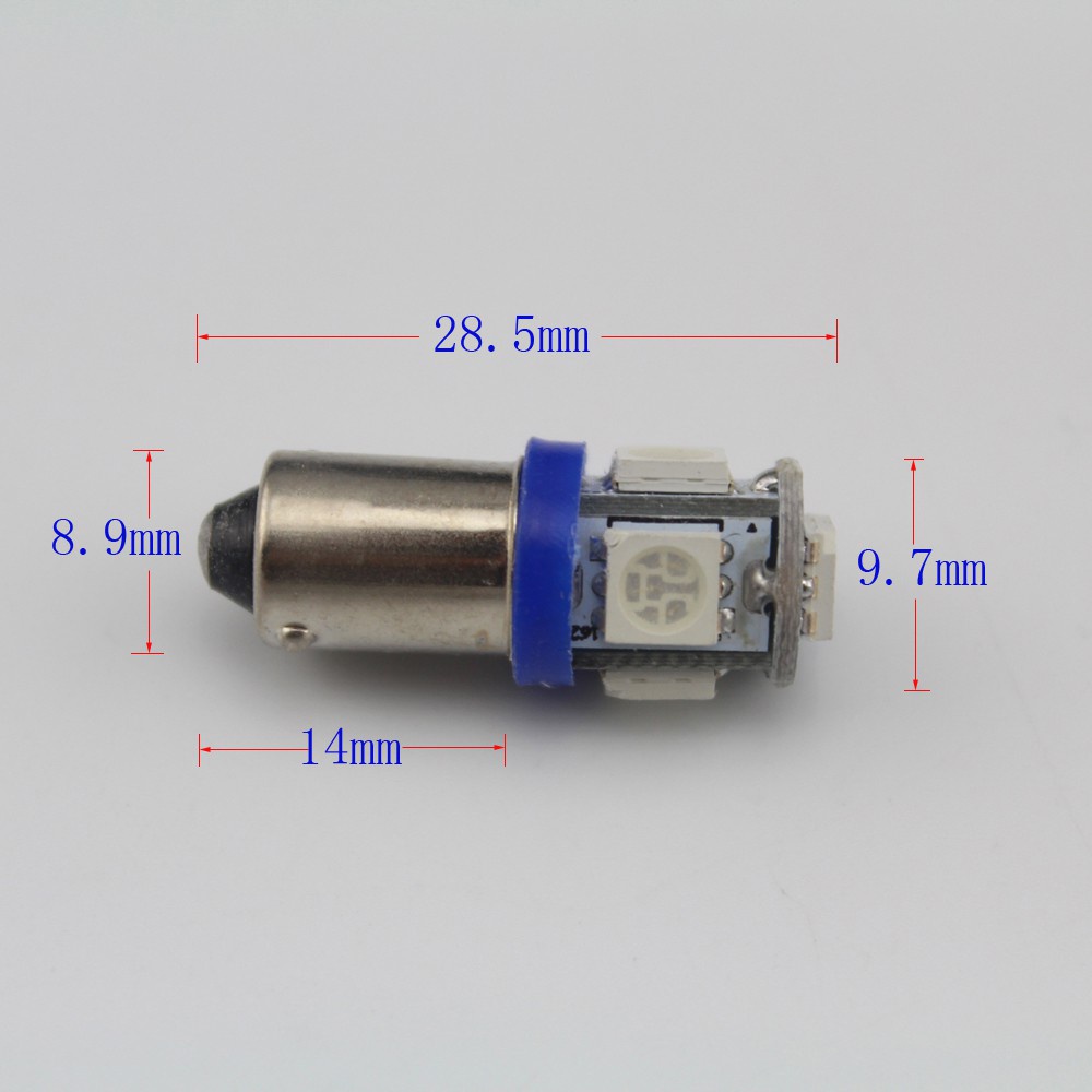 Bộ 2 bóng đèn BA9S 5050 5smd H6W T11 T4W 5smd 24V chất lượng cao cho xe hơi