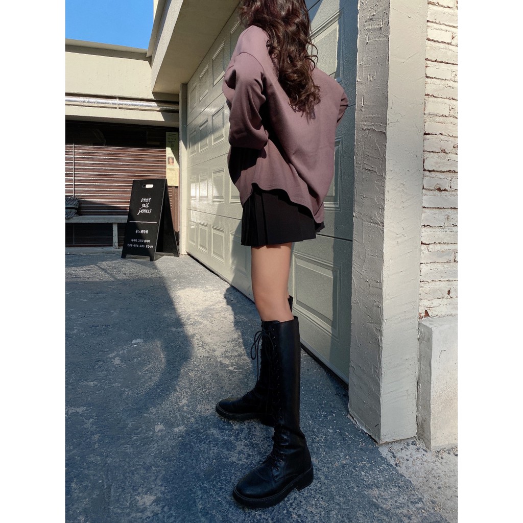 Chân Váy Eo Cao Phối Xếp Li Phong Cách Retro Thời Trang | BigBuy360 - bigbuy360.vn